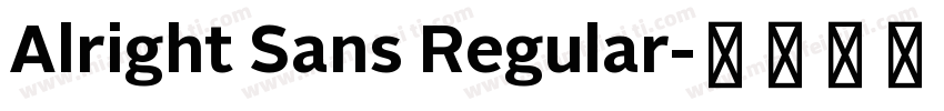 Alright Sans Regular字体转换